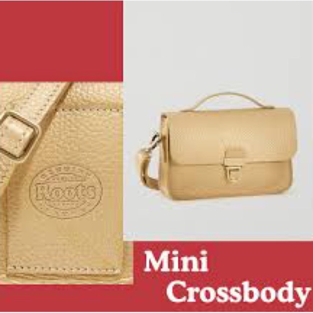 Roots leather bag purse